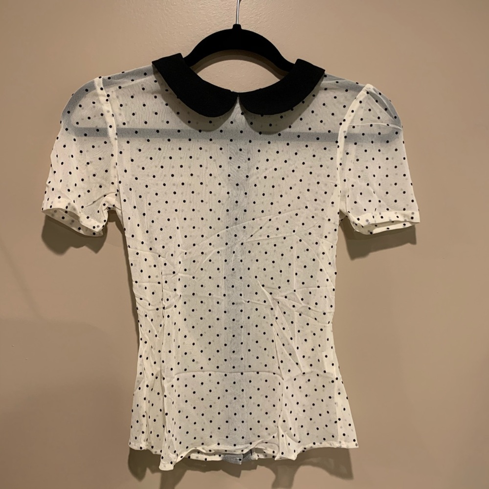 Zara polka dot top